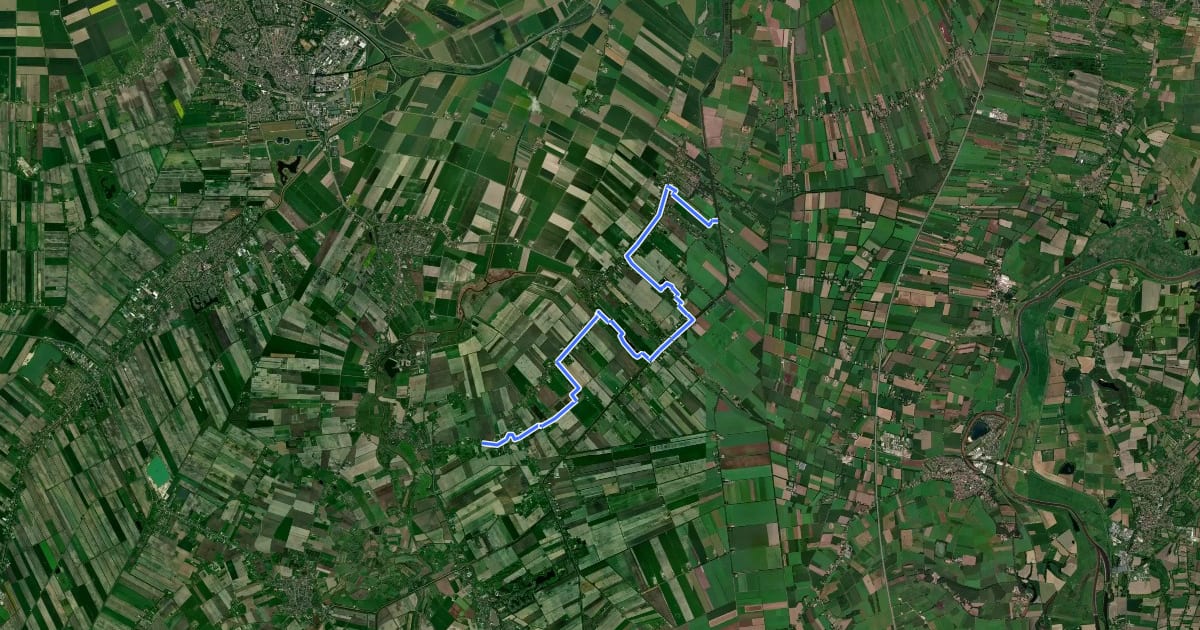 Маршрут Groot Frieslandpad - 21 на спутниковом снимке