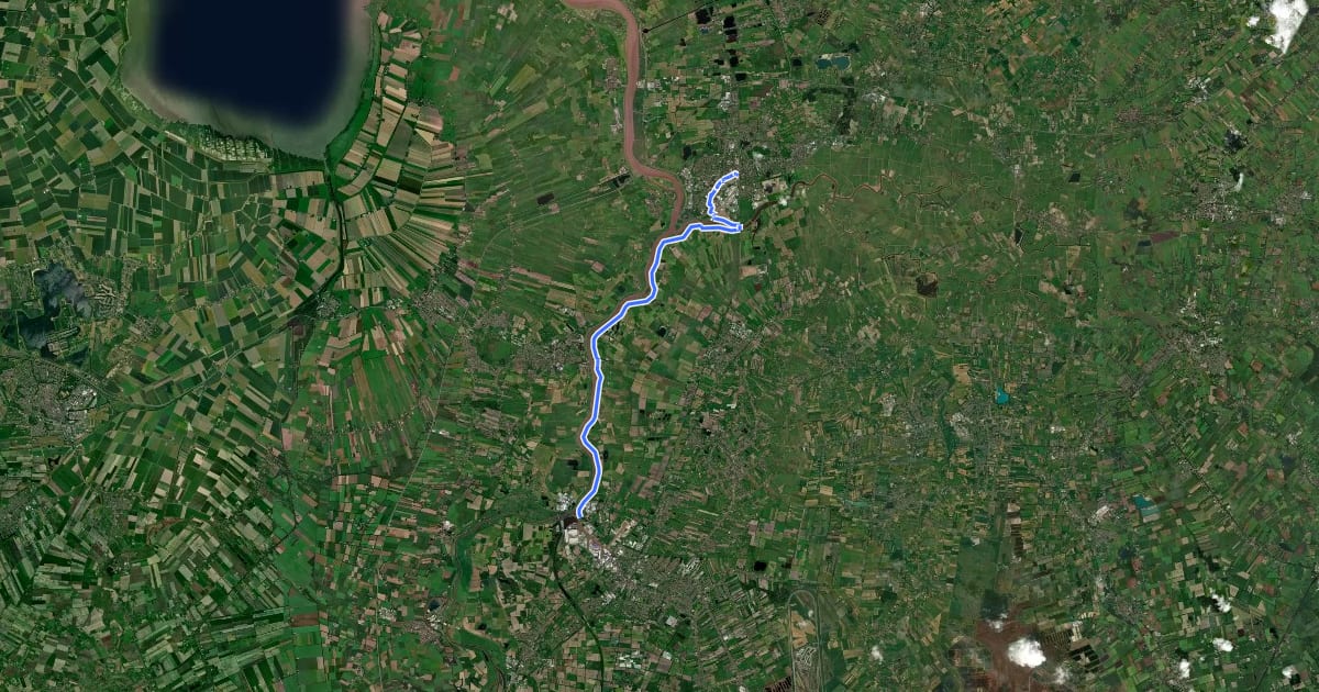 Маршрут Groot Frieslandpad - 23 на спутниковом снимке