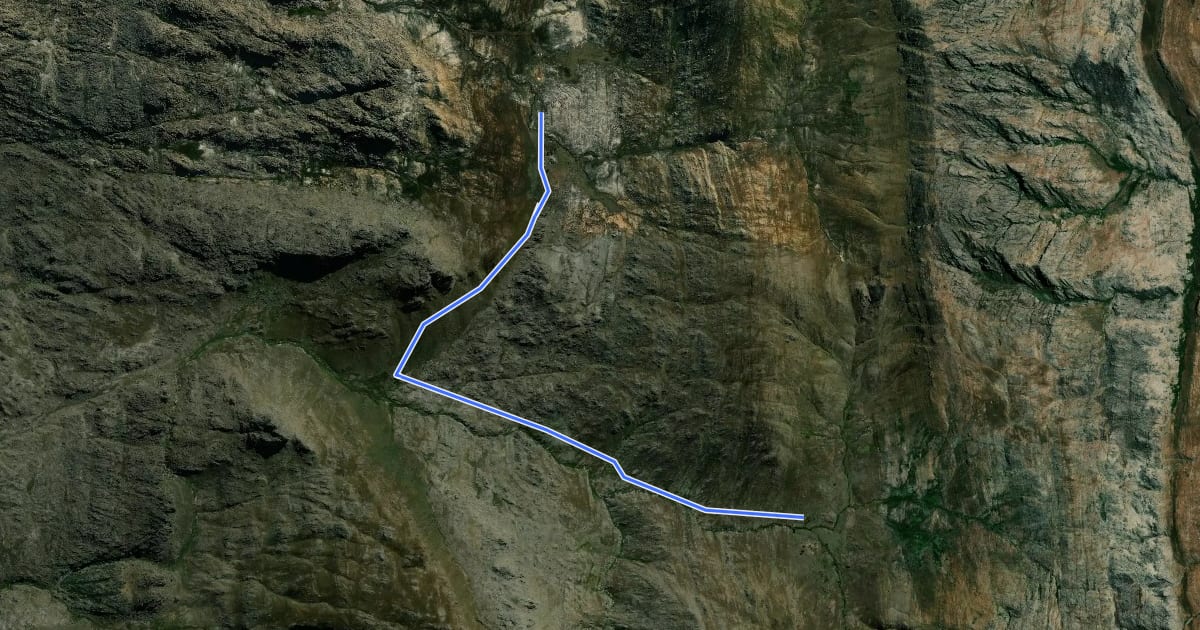 Маршрут Groot Kliphuis to Perdevlei via River на спутниковом снимке