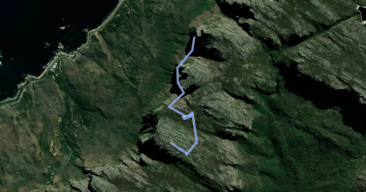 Маршрут Grootkop Route на спутниковом снимке