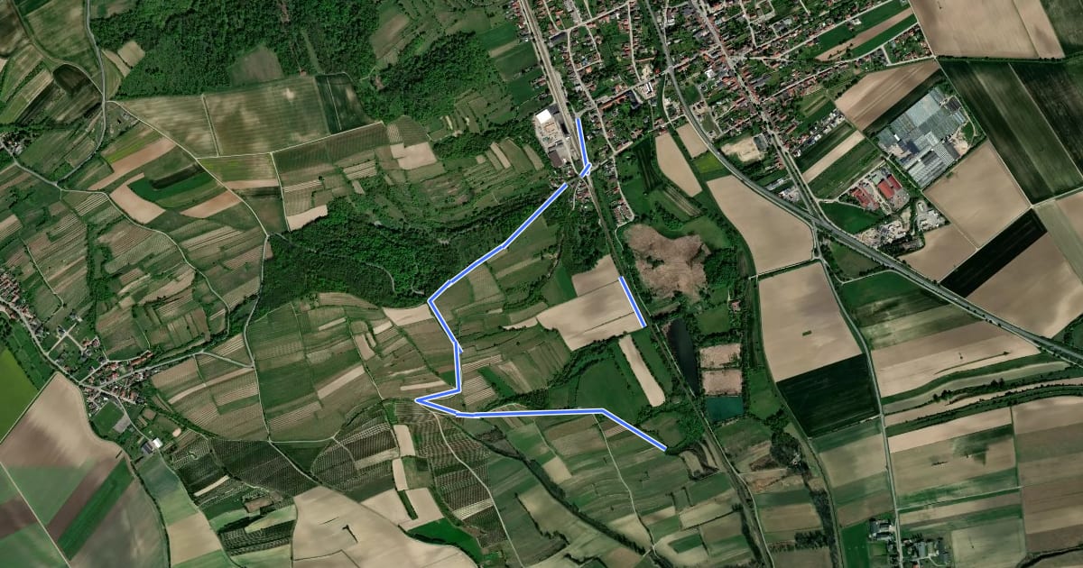 Маршрут Grossweikersdorf-tut-gut-Wanderweg Route 2 на спутниковом снимке