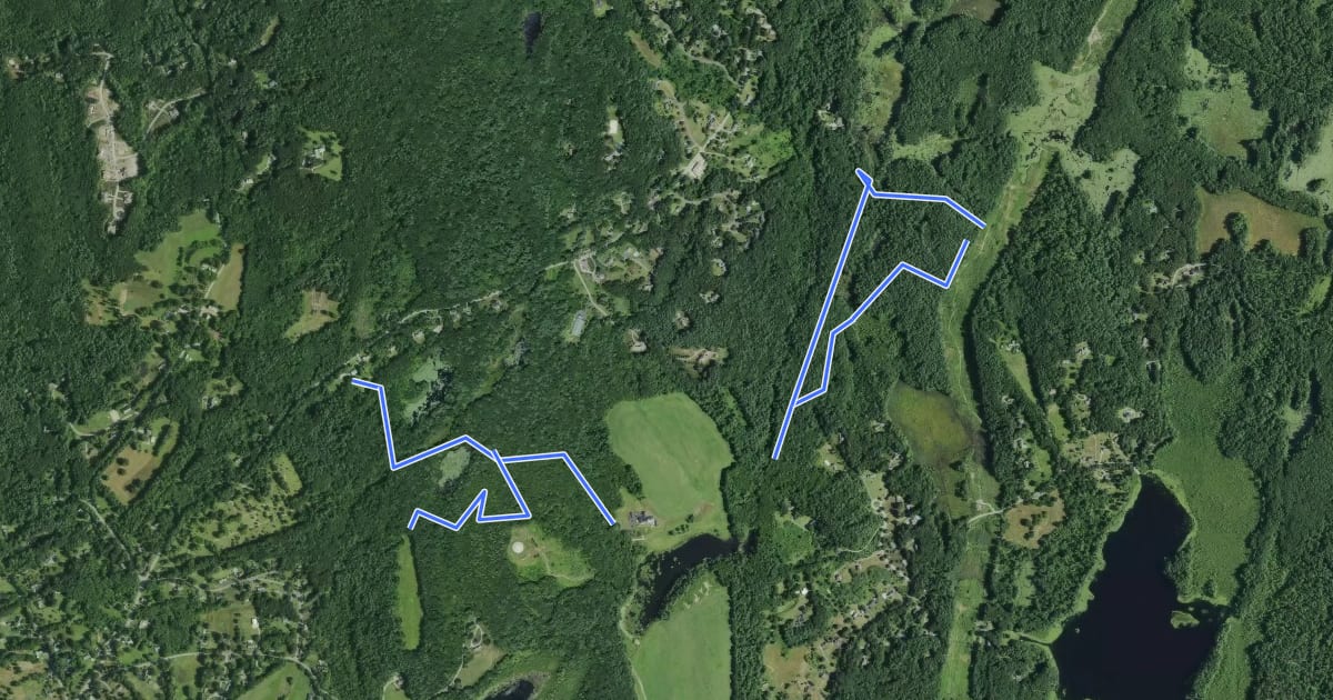 Маршрут Groton Hills Trail на спутниковом снимке