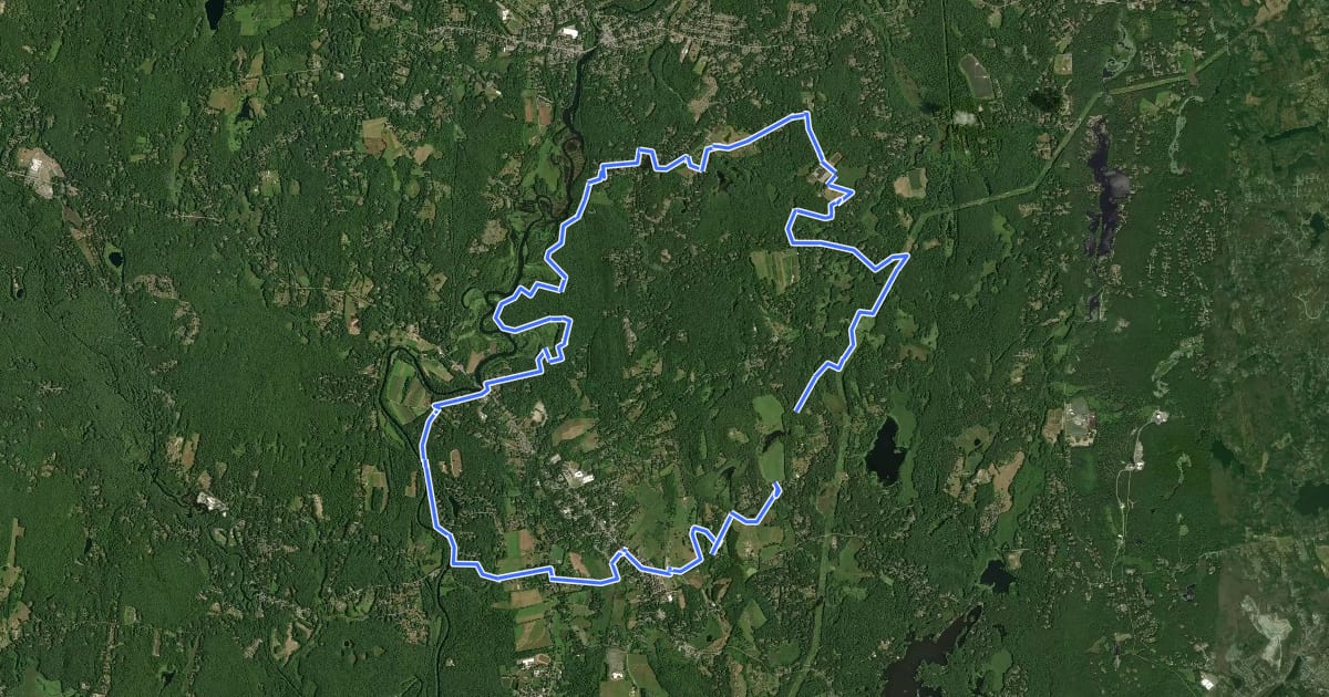 Маршрут Groton Tour на спутниковом снимке