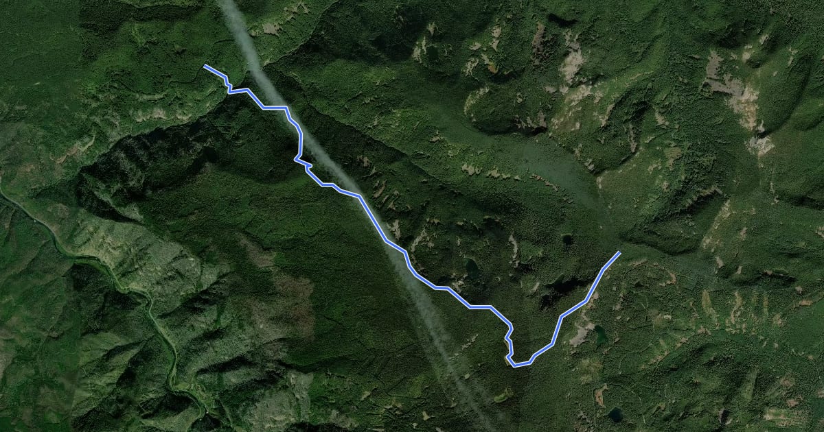 Маршрут Grouse Point Trail #517 на спутниковом снимке