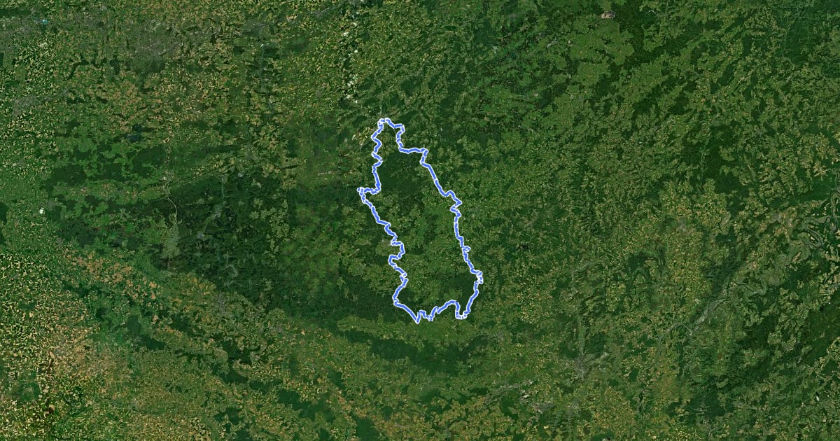Маршрут GRP 151 Tour du Luxembourg belge - Parcours principal на спутниковом снимке