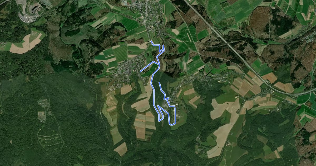 Маршрут Grubenweg на спутниковом снимке