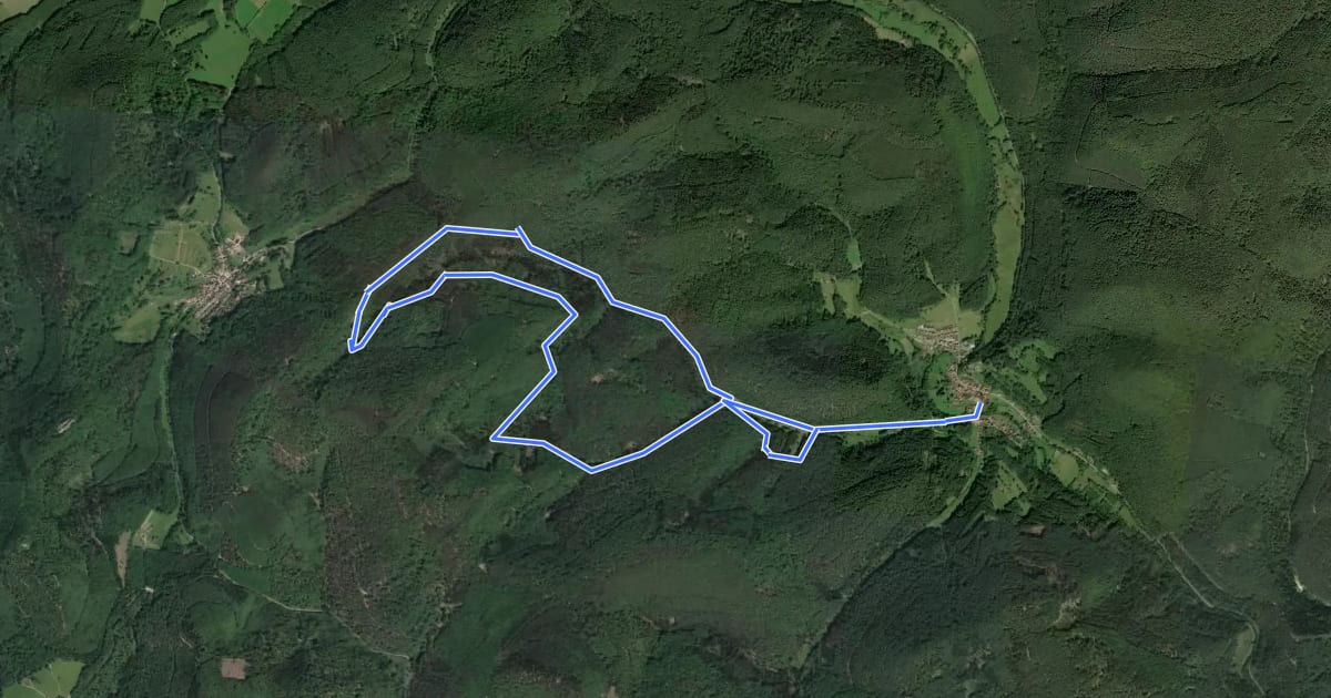 Маршрут Grubenweg на спутниковом снимке