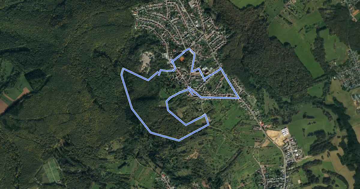 Маршрут Grubenweg Frankenholz на спутниковом снимке