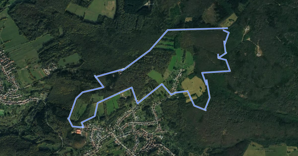 Маршрут Grubenweg Höchen на спутниковом снимке