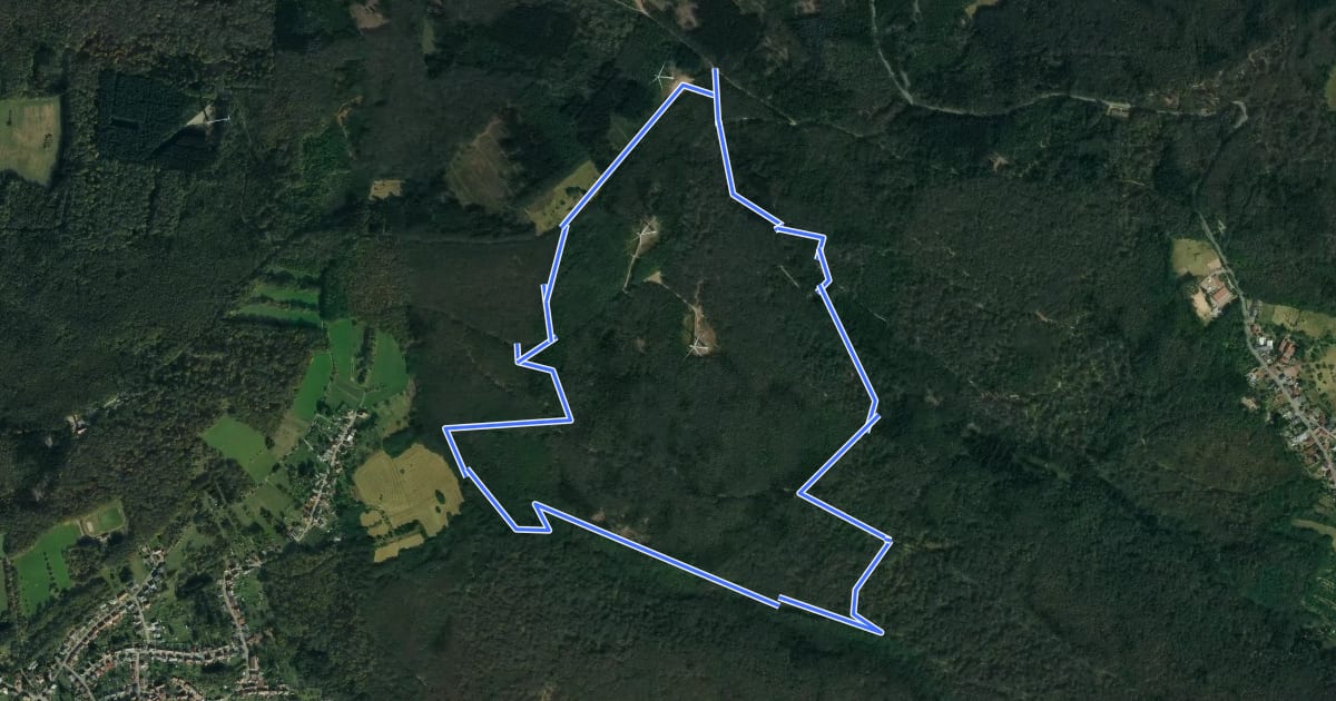 Маршрут Grubenweg Nordfeld на спутниковом снимке