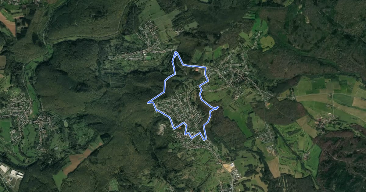 Маршрут Grubenweg Schacht III на спутниковом снимке