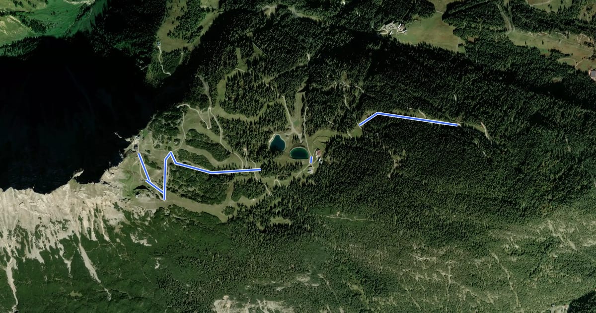Маршрут Grubigalm Trail на спутниковом снимке