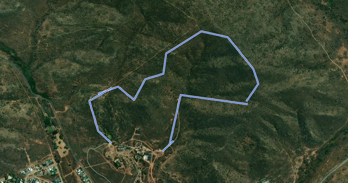 Маршрут Grysbokkie Trail на спутниковом снимке