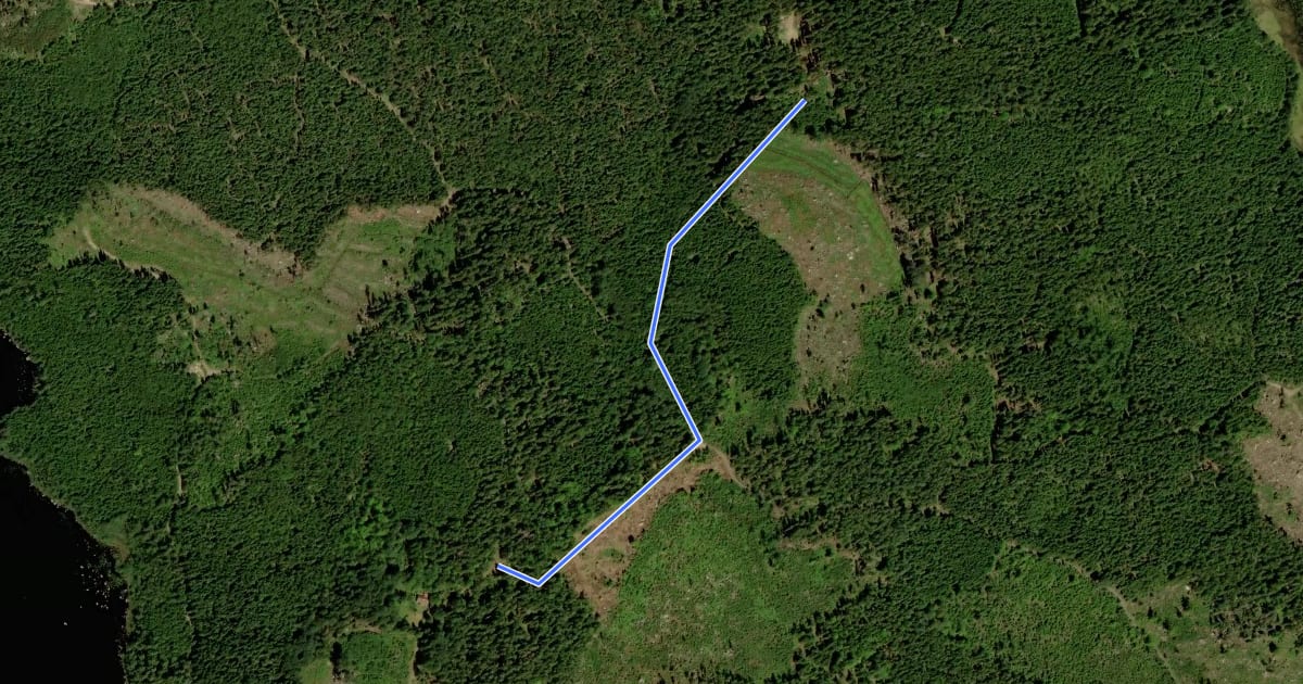 Маршрут Grytleden - Light-blue 2 supplementing route на спутниковом снимке