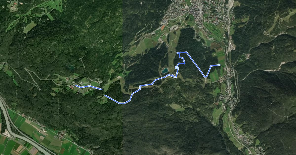 Маршрут Gschwandtkopf на спутниковом снимке