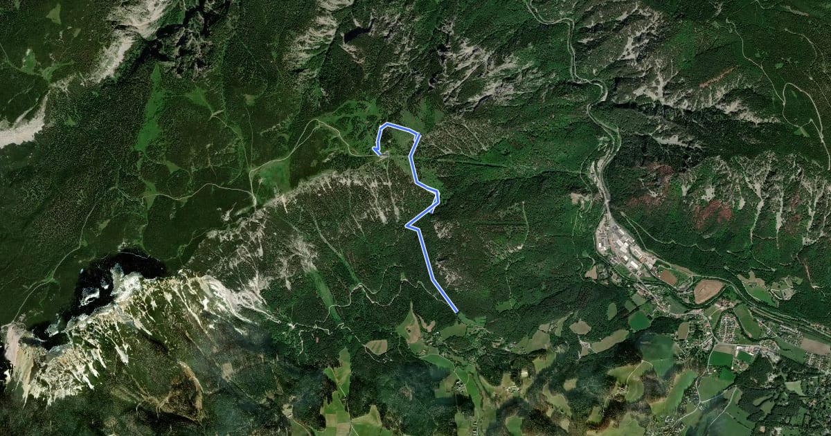 Маршрут Gsolhirnsteig - Bergstation на спутниковом снимке