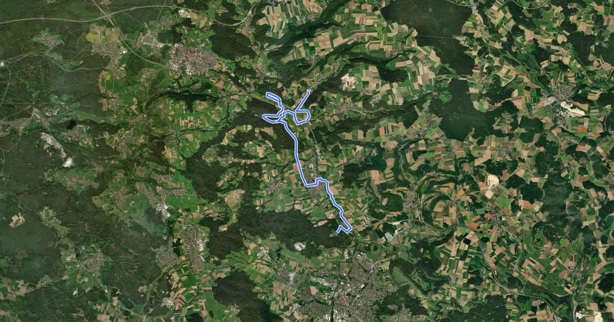Маршрут Gstanzl-Radlweg на спутниковом снимке