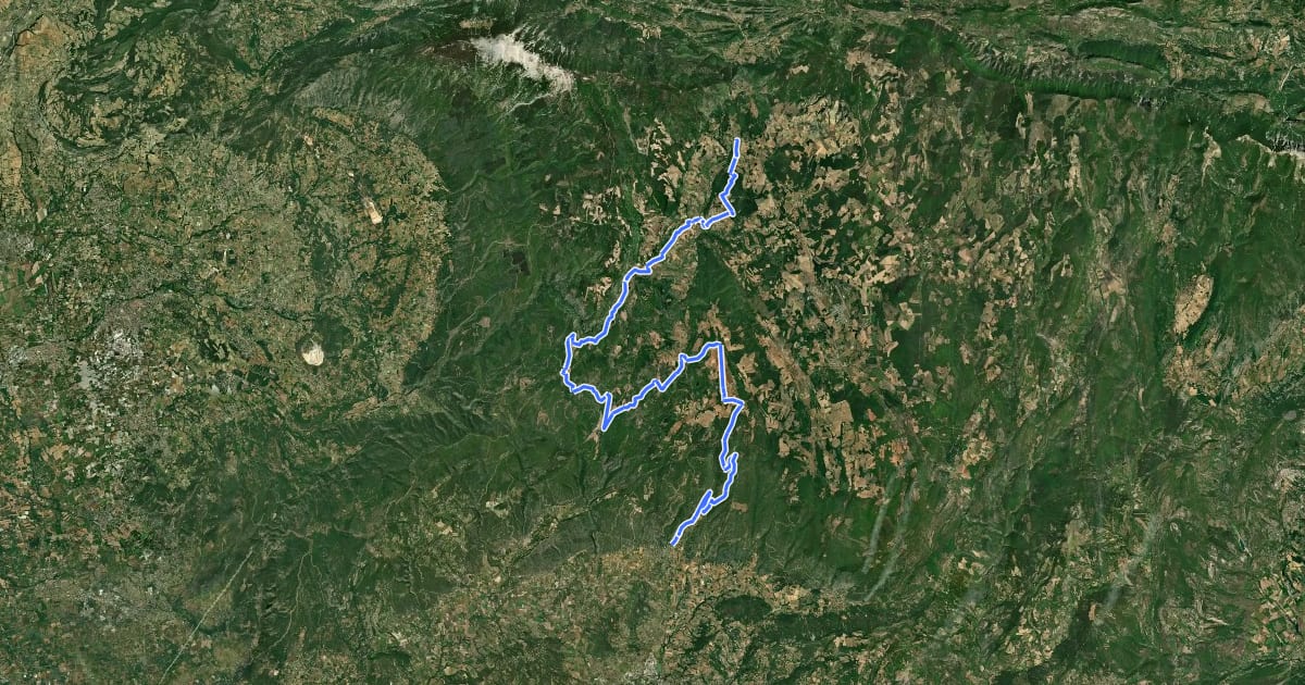 Маршрут GTV VTT Étape 4 : Aurel => Saint-Saturnin-les-Apt на спутниковом снимке