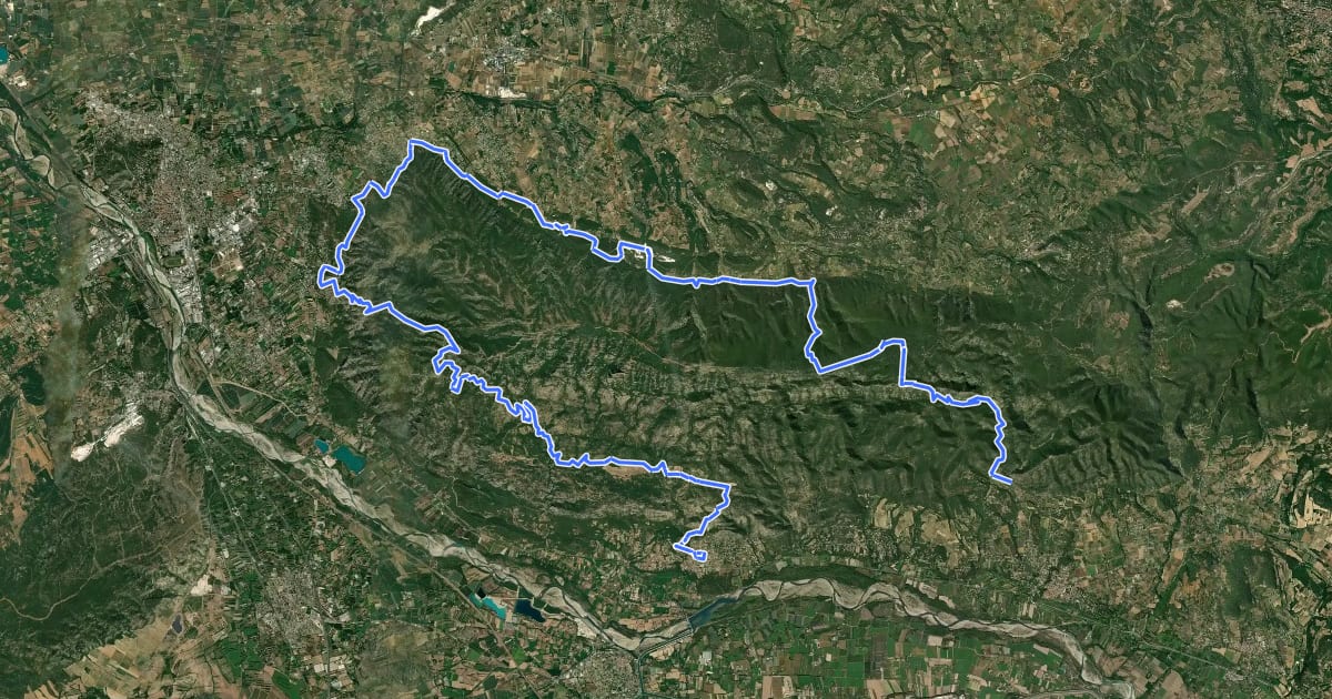Маршрут GTV VTT Étape 9 : Lauris => Mérindol на спутниковом снимке