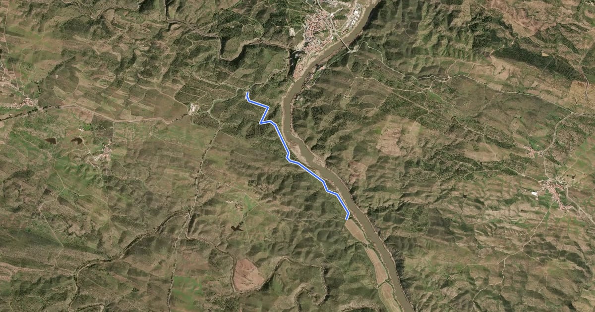 Маршрут Guadiana, o grande rio do Sul на спутниковом снимке