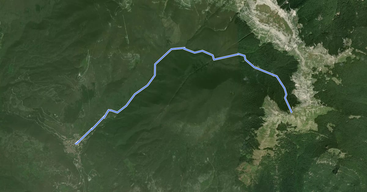 Маршрут Guarcino Capo Cosa - Monte la Monna на спутниковом снимке