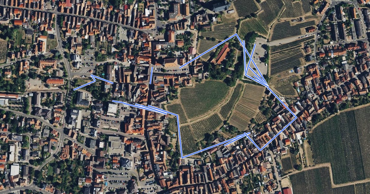 Маршрут GuggemolWeg Stadt на спутниковом снимке