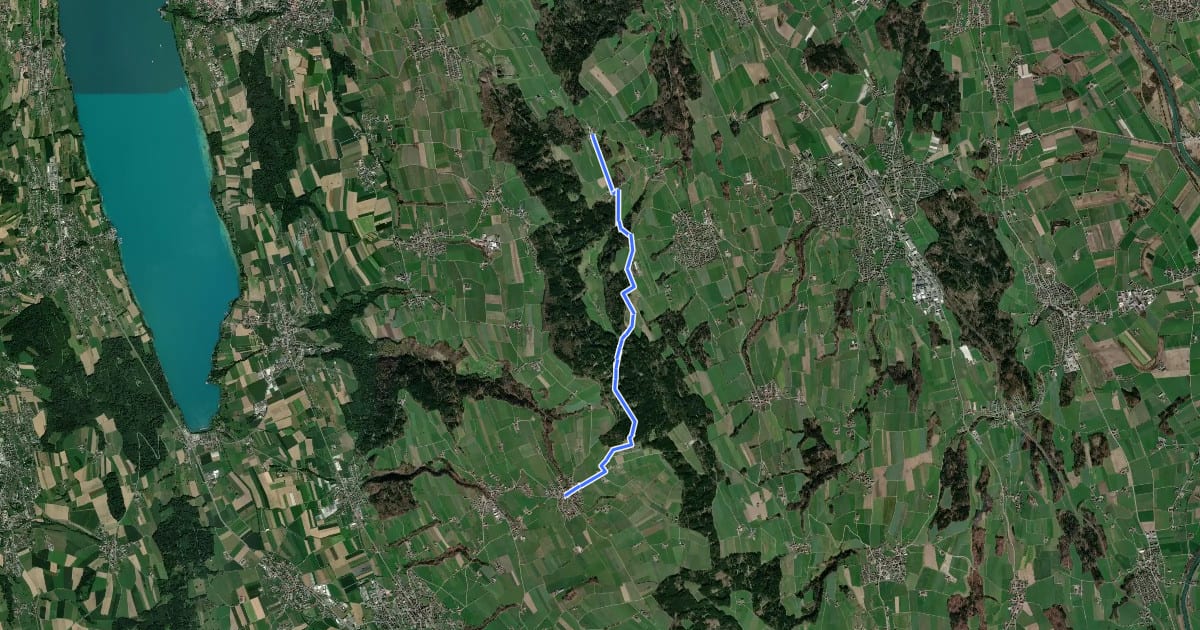 Маршрут Guggibad - Müswangen на спутниковом снимке
