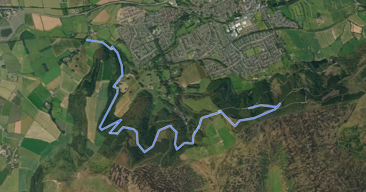 Маршрут Guisborough Forest Red Route на спутниковом снимке