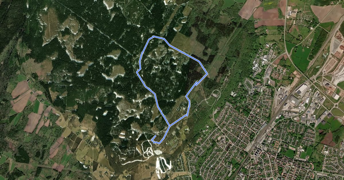 Маршрут Gul-Vit 5,7 km на спутниковом снимке
