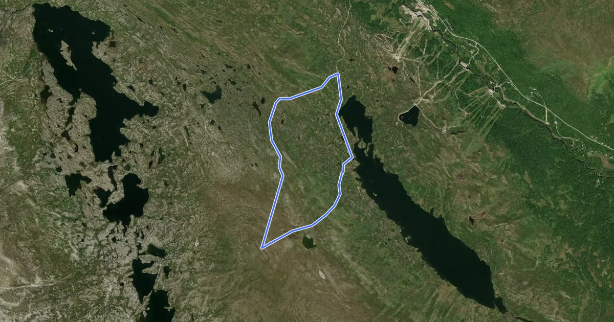 Маршрут Guldtur 10: Svansjön & Vättafjället на спутниковом снимке