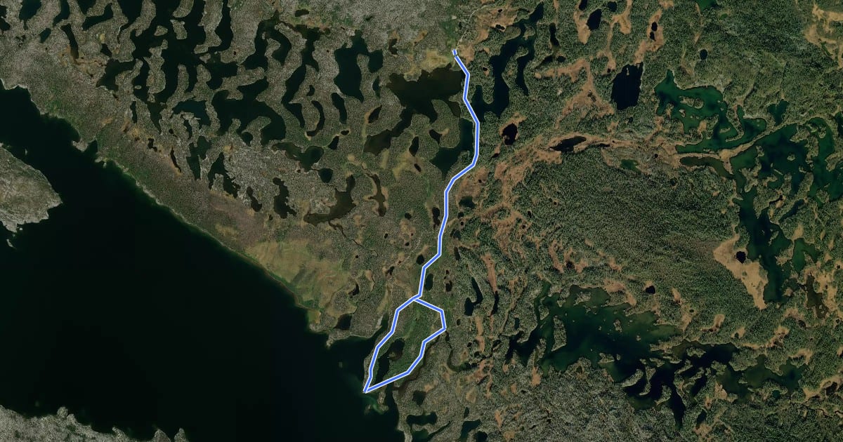 Маршрут Guldtur 21 Käringsjön - Rogen на спутниковом снимке