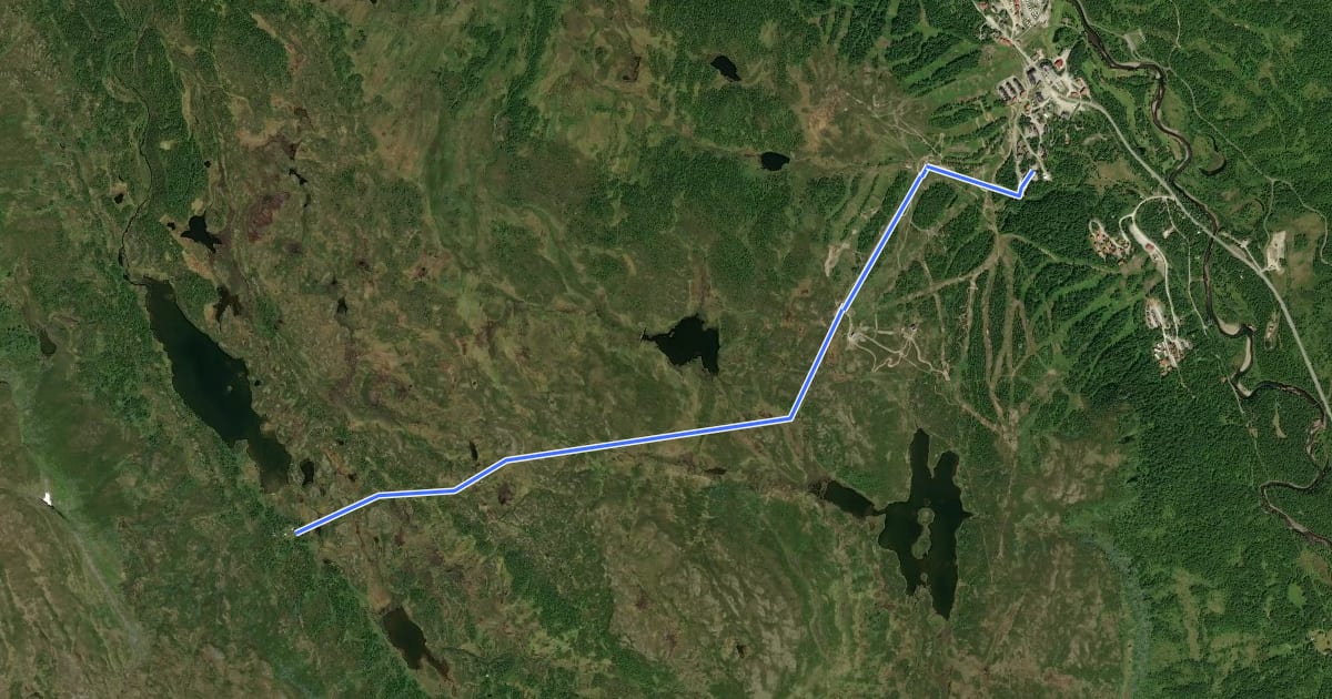 Маршрут Guldtur 8 B Ösjöstugan на спутниковом снимке