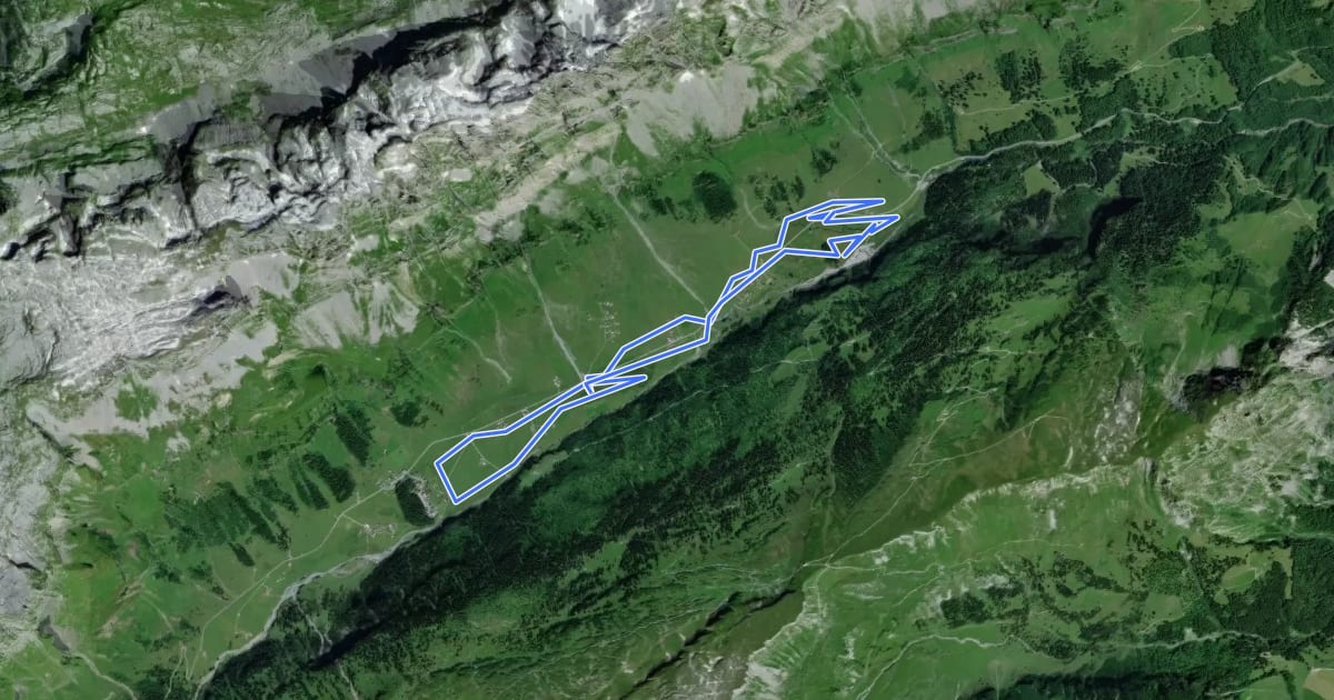 Маршрут Gulispur Urnerboden на спутниковом снимке
