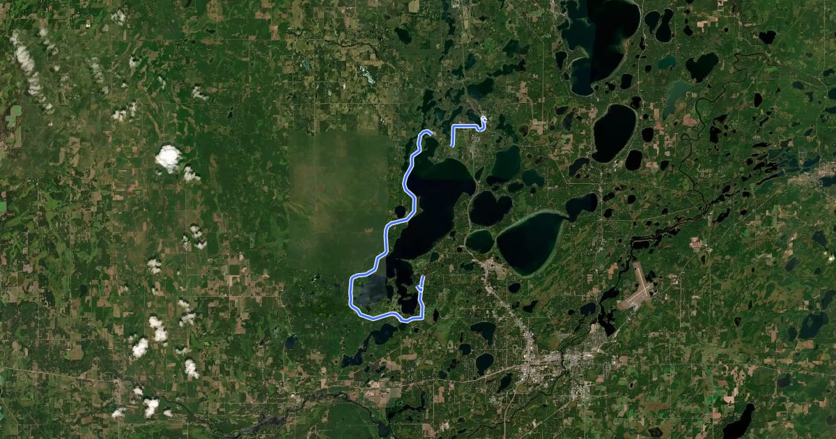 Маршрут Gull Lake Trail на спутниковом снимке