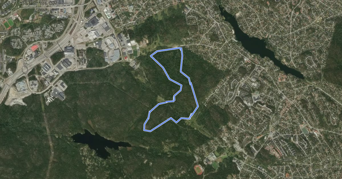 Маршрут Gulsparven 5km на спутниковом снимке