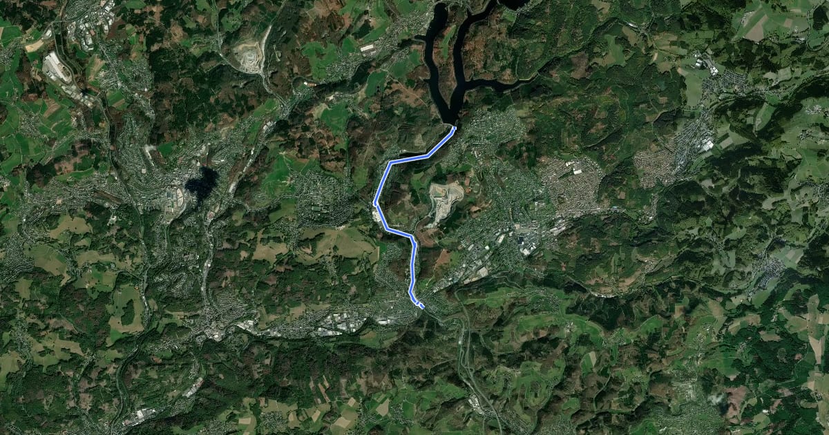 Маршрут Gummersbach (35) - Gummersbach (38) на спутниковом снимке