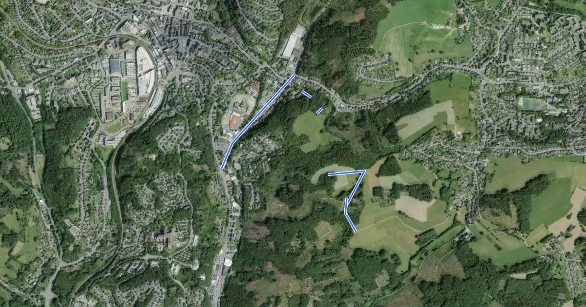 Маршрут Gummersbach Rundweg A4 на спутниковом снимке