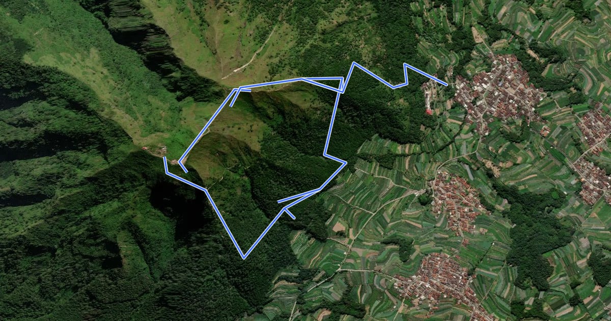 Маршрут Gunung Andong (Loop) на спутниковом снимке
