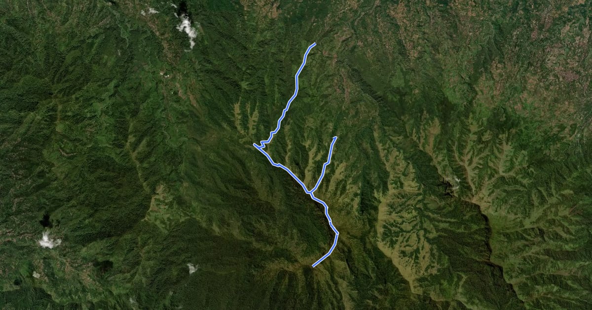 Маршрут Gunung Liman (Wates BC Sedudo BC) на спутниковом снимке