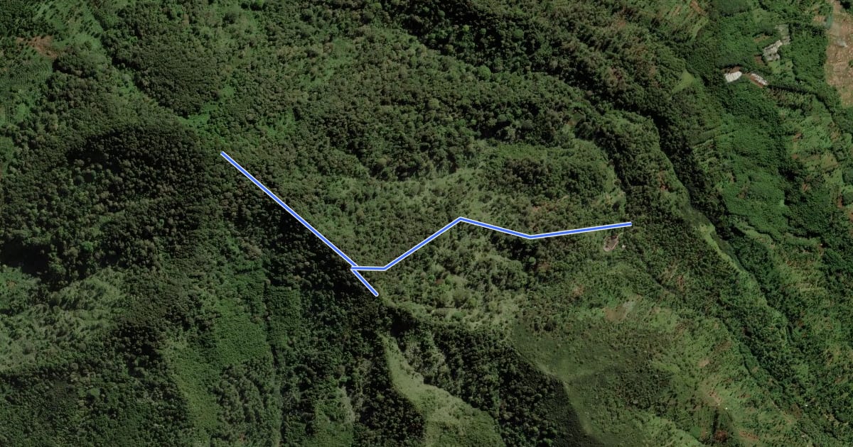 Маршрут Gunung Manglayang via Barubeureum на спутниковом снимке