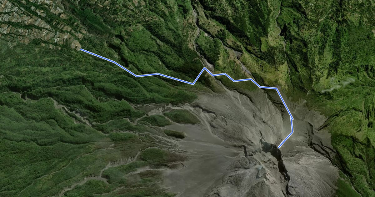 Маршрут Gunung Merapi (Babadan BC) на спутниковом снимке