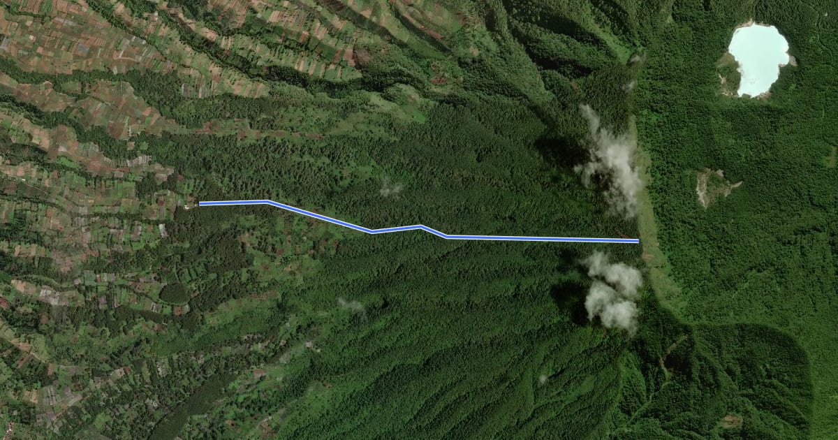 Маршрут Gunung Sagara на спутниковом снимке
