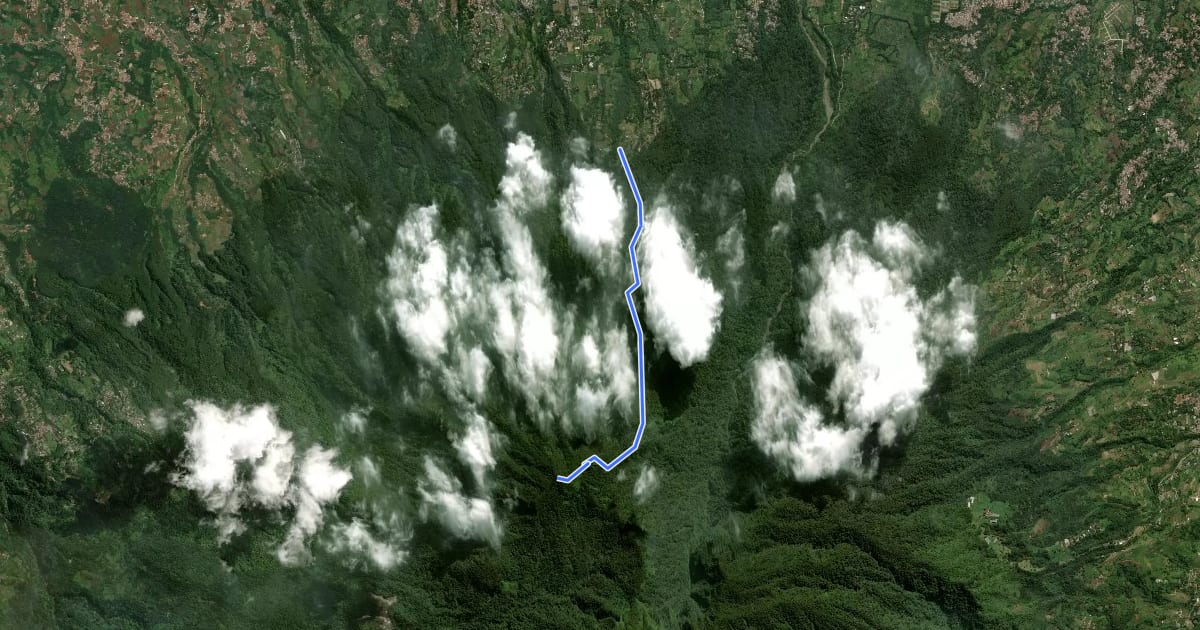 Маршрут Gunung Salak (Ajisaka BC) на спутниковом снимке