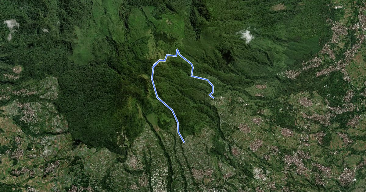 Маршрут Gunung Ungaran (Mawar BC) на спутниковом снимке