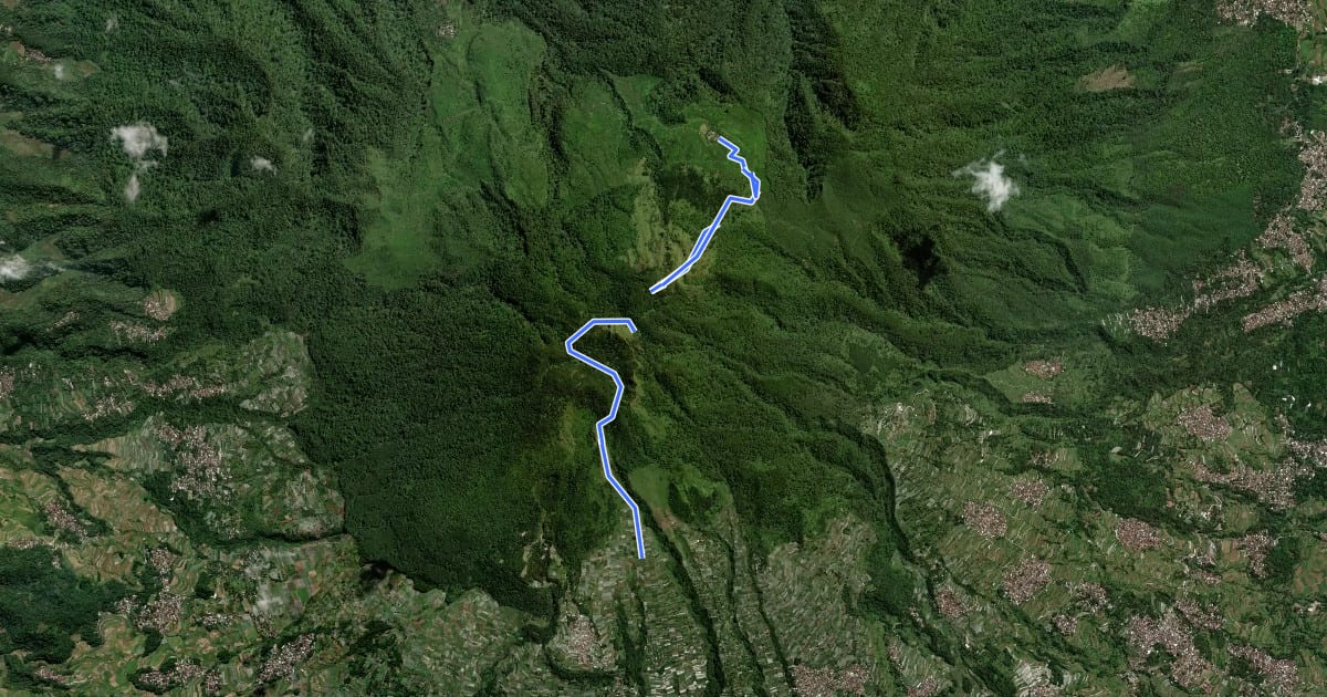 Маршрут Gunung Ungaran (Promasan BC) на спутниковом снимке