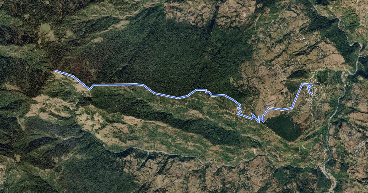 Маршрут Guptkashi to unknown Peak на спутниковом снимке