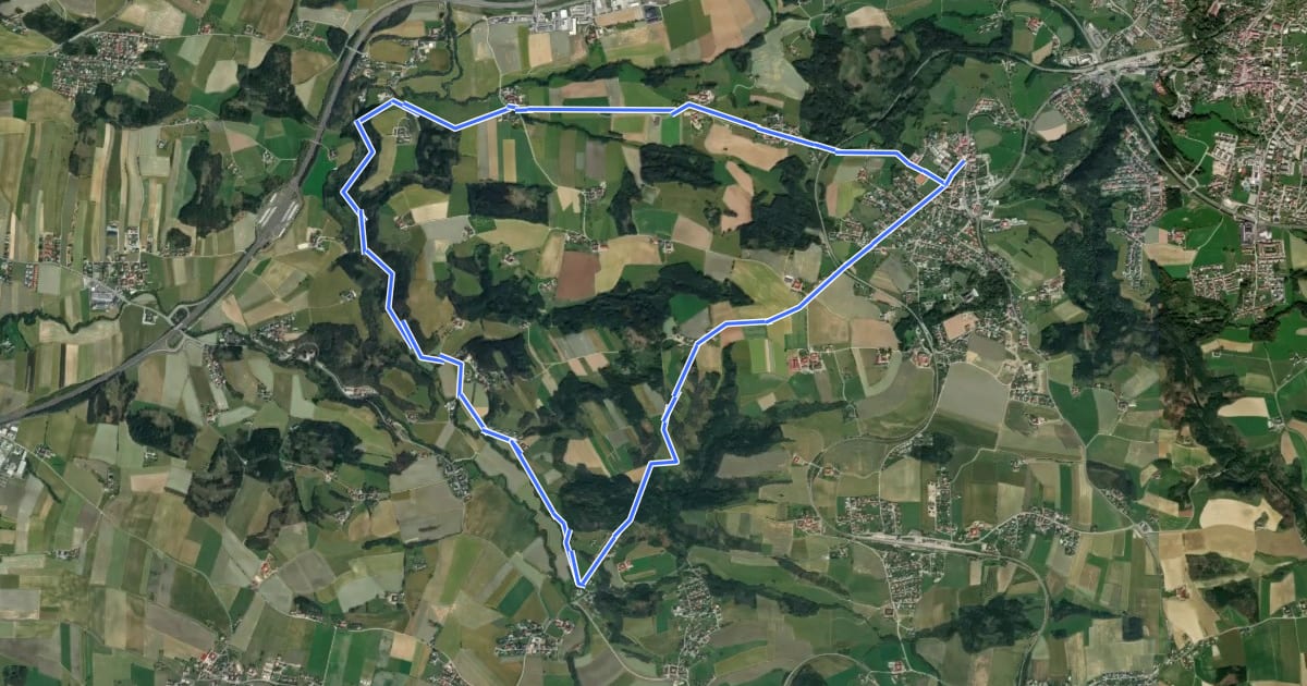 Маршрут Gusentalrundweg на спутниковом снимке