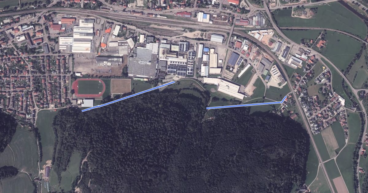 Маршрут Gutach-Turm Hirschgasse - Hausach Parkplatz Tannenwald на спутниковом снимке
