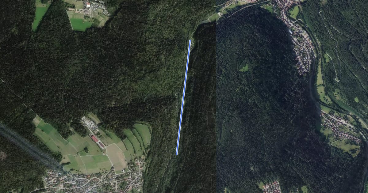 Маршрут Gutbrunnen - Unterreichenbach Talstraße на спутниковом снимке