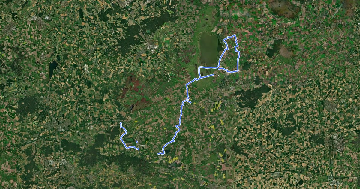 Маршрут Gute Route на спутниковом снимке